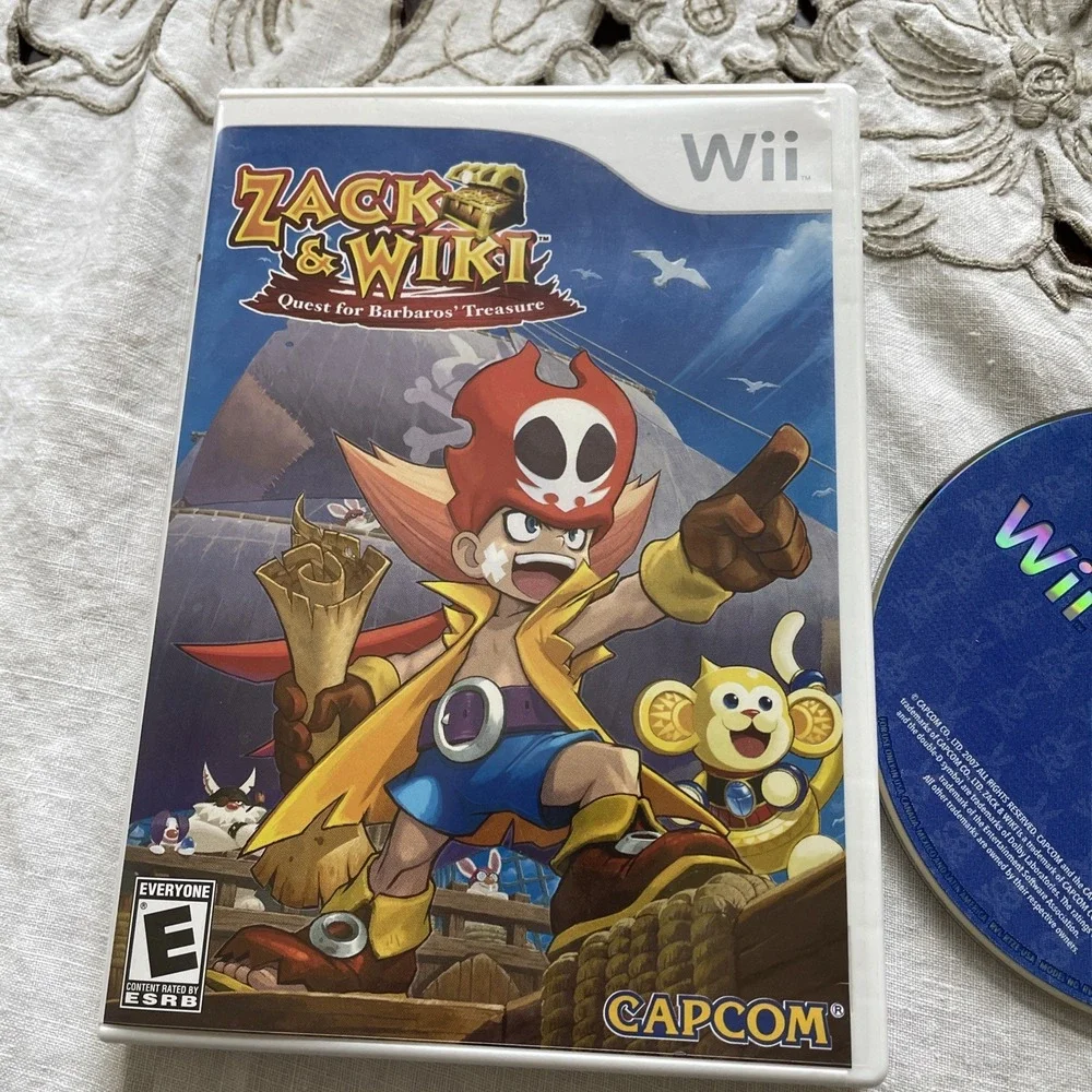 Zack & Wiki: Quest for Barbaros' Treasure Nintendo Wii‎ 2007 TESTED No Manual